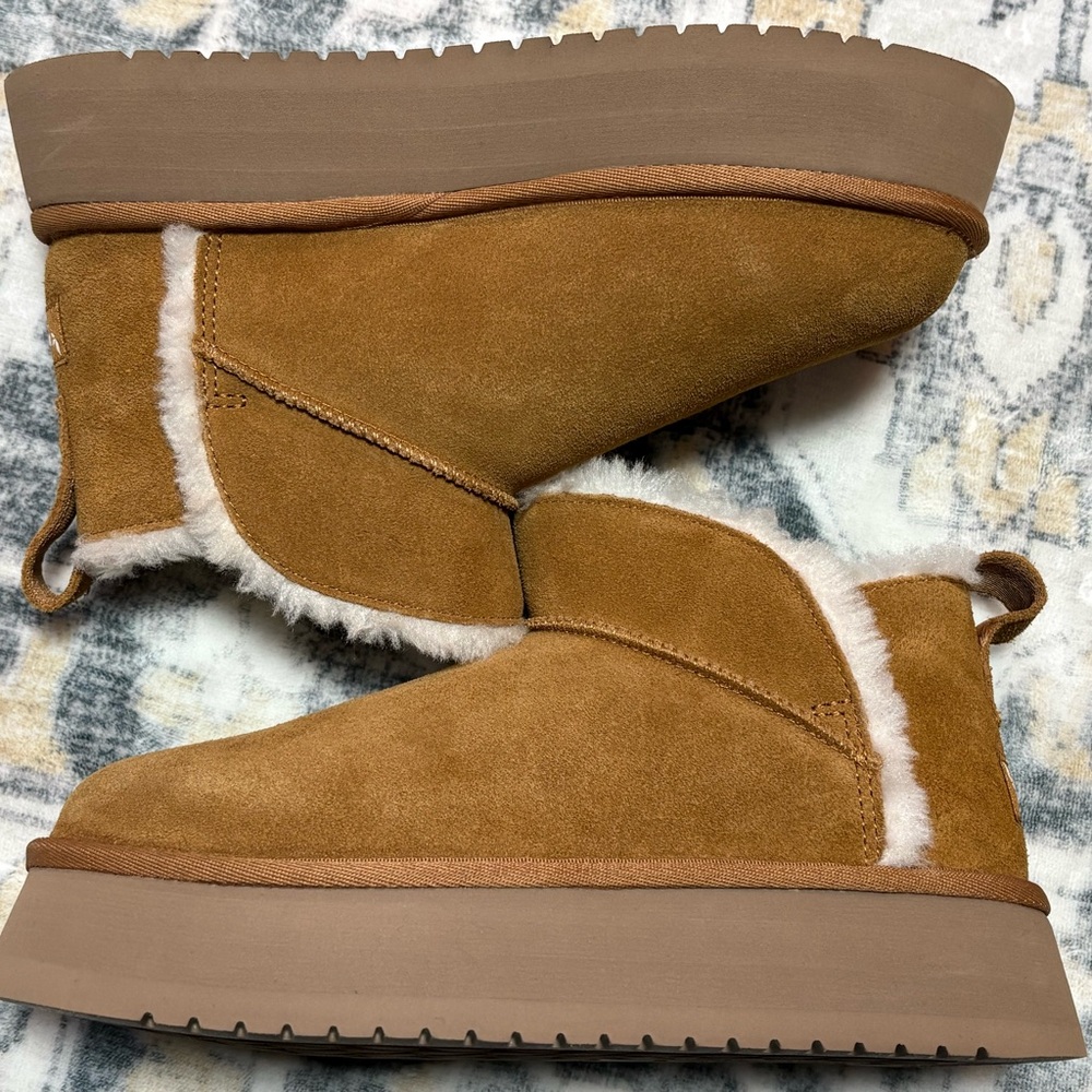Koolaburra by UGG Women Koola Ultra Mini Platform Ankle Boot Size 7 New No Box